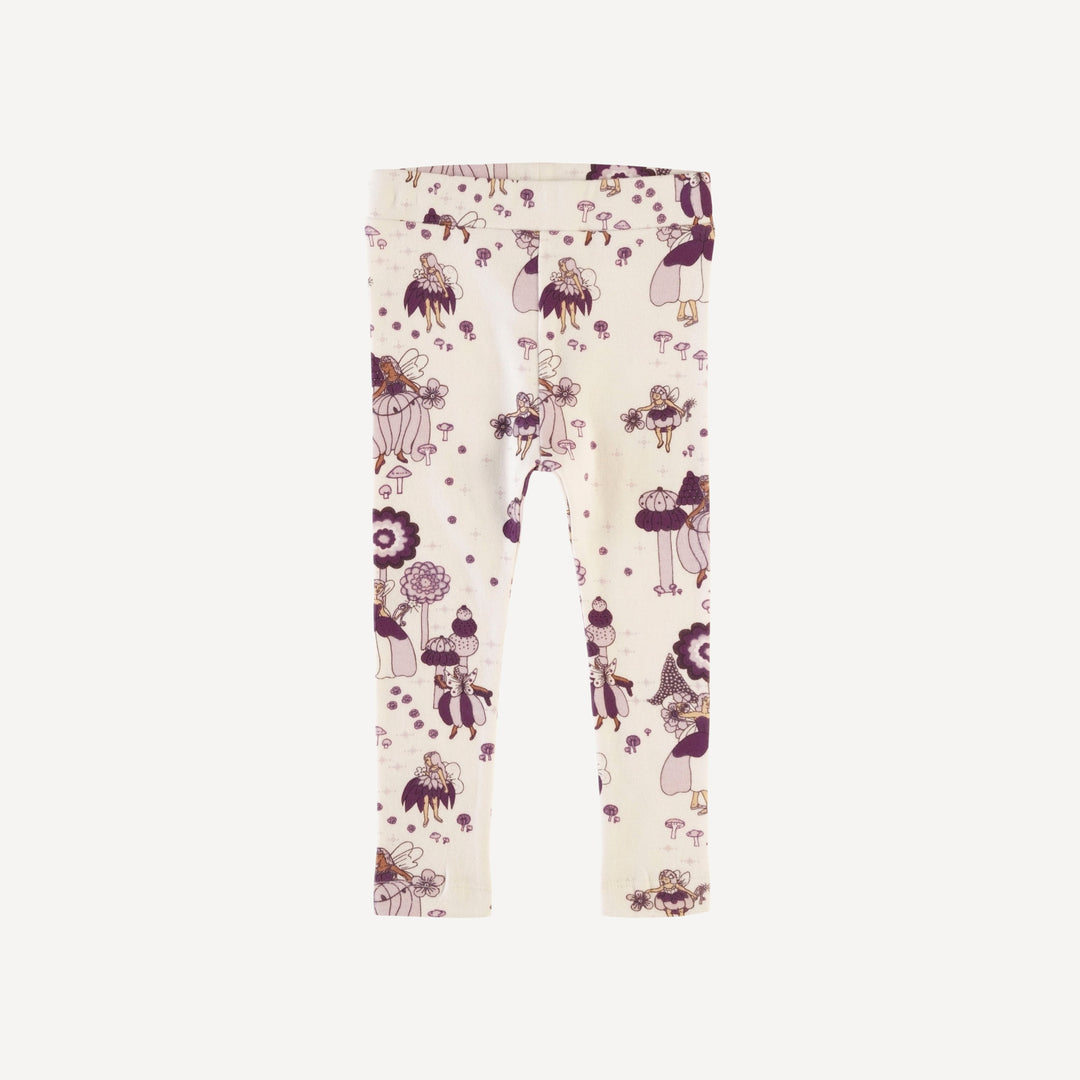 classic skinny legging | sugar plum fairy | organic cotton flat rib