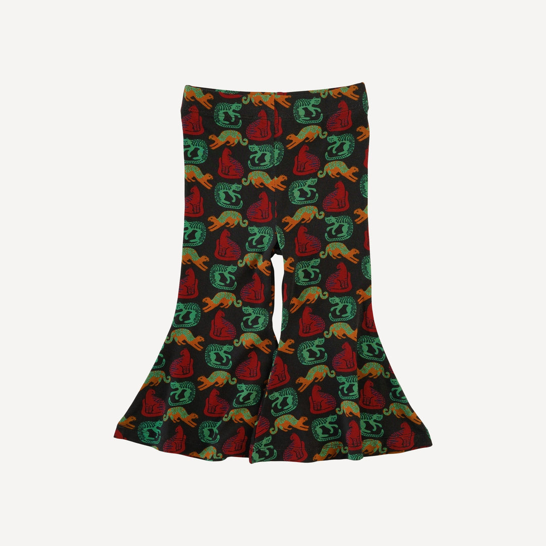 expanded flare pant | garden cats | light weight bamboo