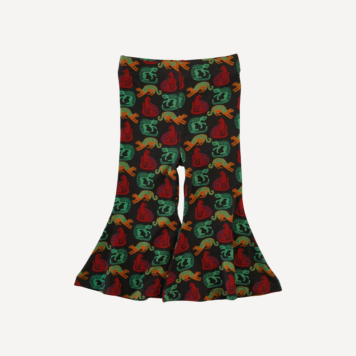expanded flare pant | garden cats | light weight bamboo