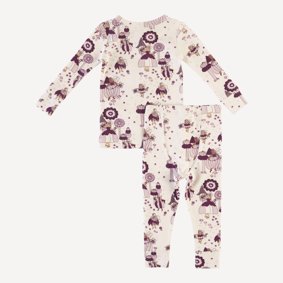 long sleeve crew neck pj set | sugar plum fairy | organic cotton interlock