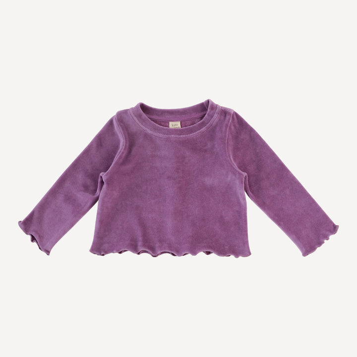 long sleeve jade set | amethyst | organic cotton velour