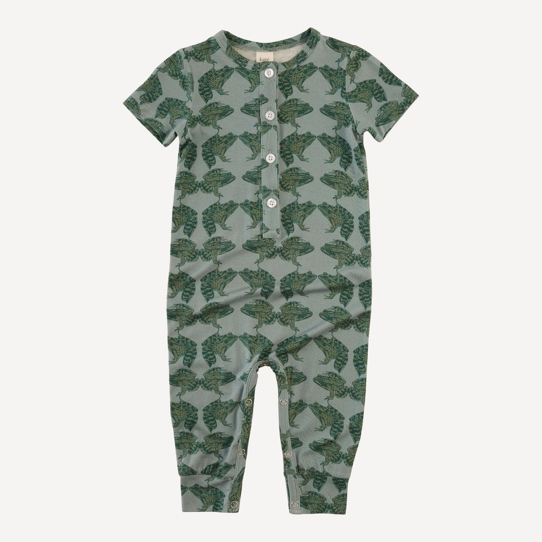 short sleeve sport union suit | frogs | light weight bamboo