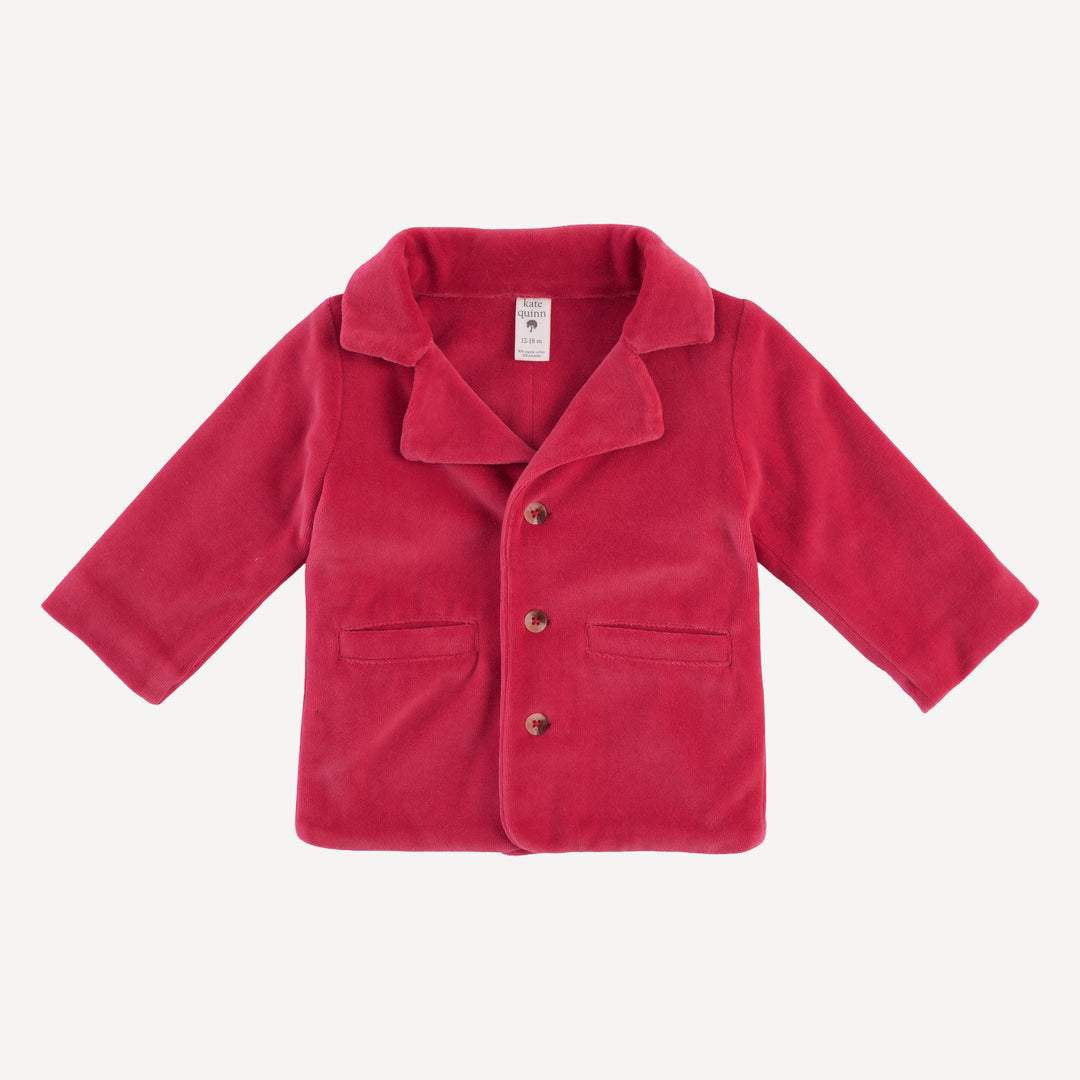 suit jacket | rococco red | organic cotton velour