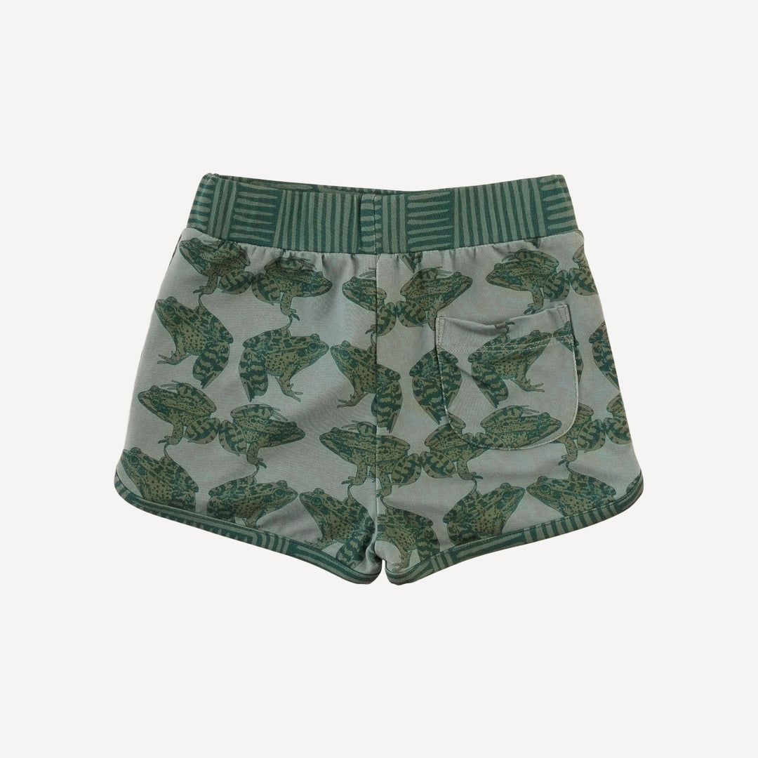 retro track short | frogs | light weight bamboo