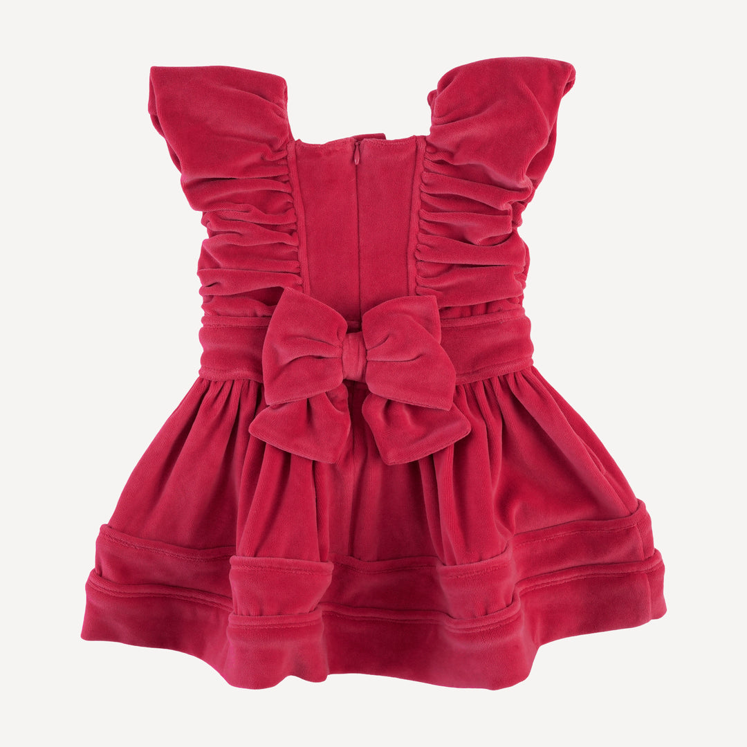wonderland dress | rococco red | organic cotton velour