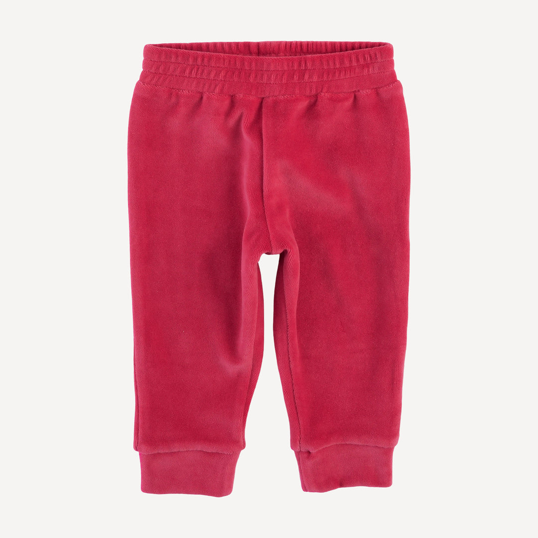 kanga bear hoodie + jogger set | rococco red | organic cotton velour