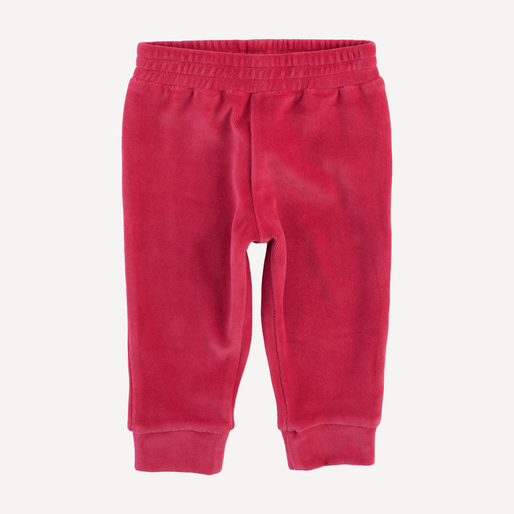 kanga bear hoodie + jogger set | rococco red | organic cotton velour