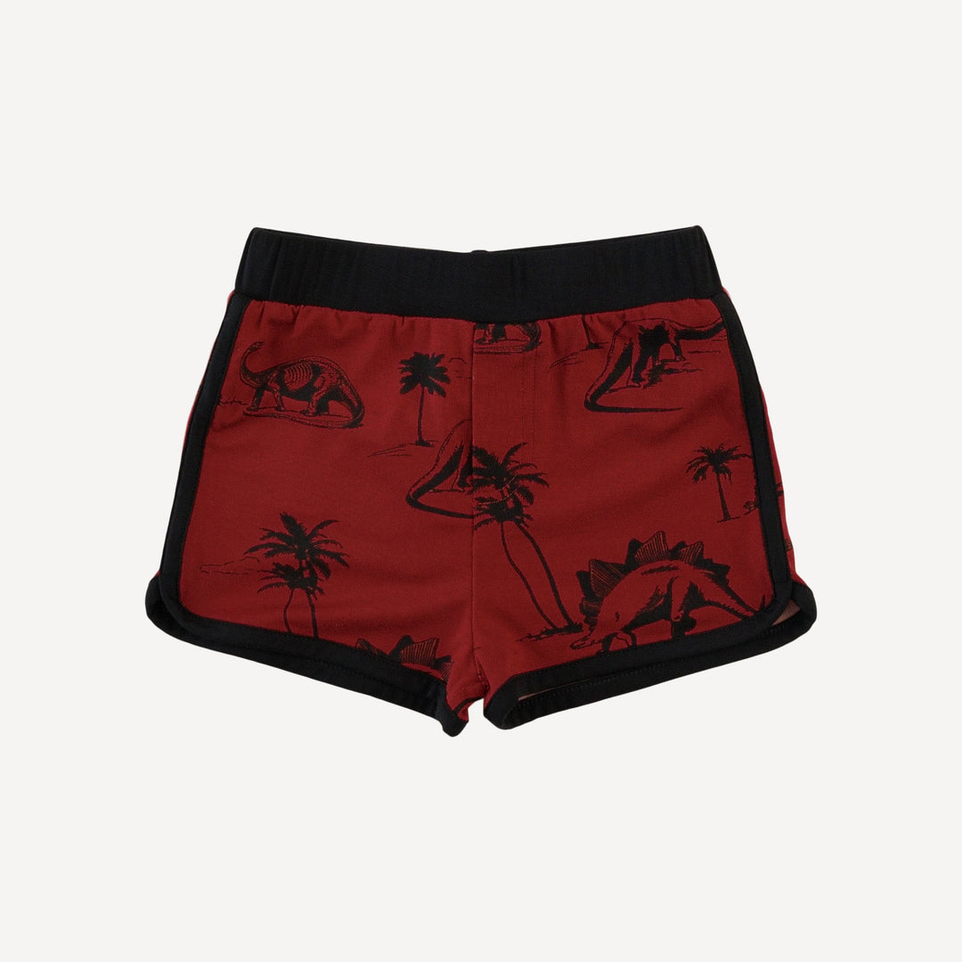 retro track short | dinosaur toile | light weight bamboo