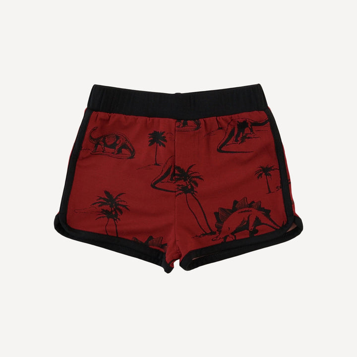 retro track short | dinosaur toile | light weight bamboo