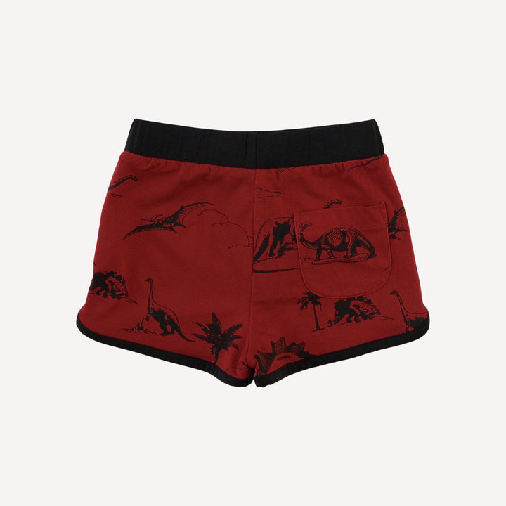 retro track short | dinosaur toile | light weight bamboo