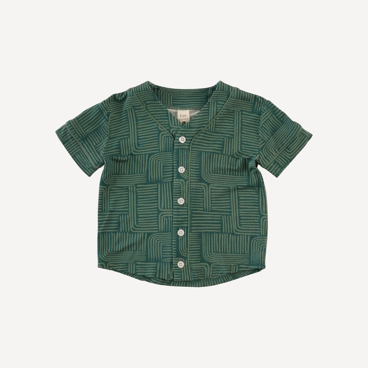 piped baseball jersey + short set | brush strokes | light weight bamboo