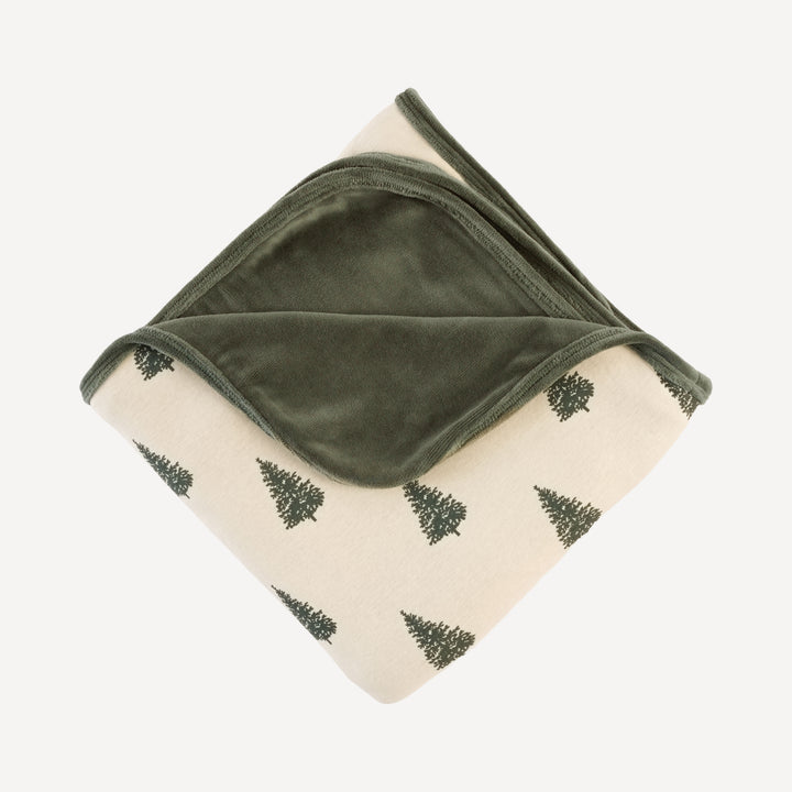 double layer blanket | forest pine | organic cotton flat rib