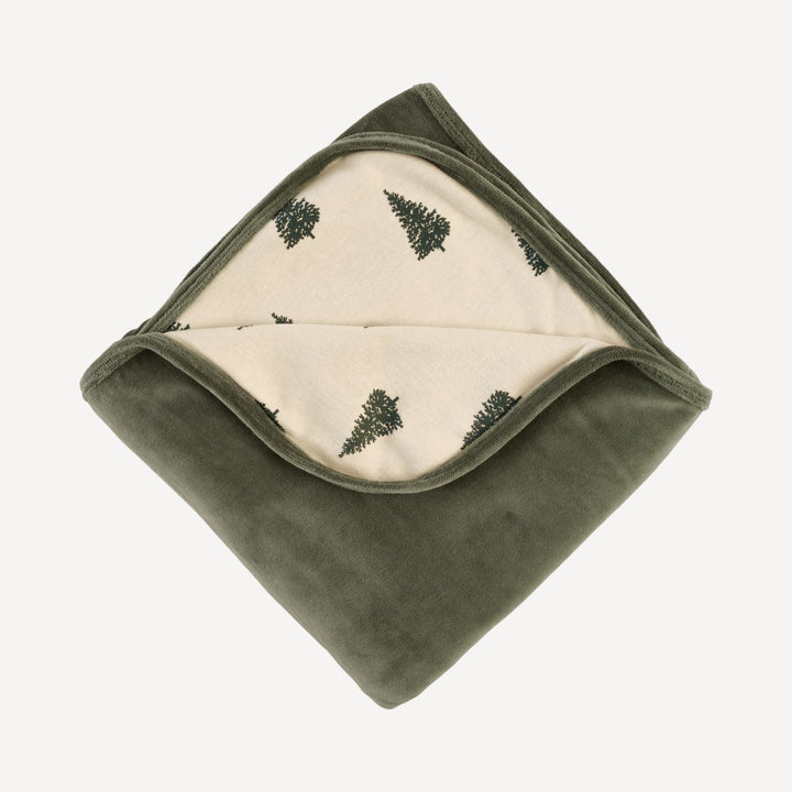 double layer blanket | forest pine | organic cotton flat rib