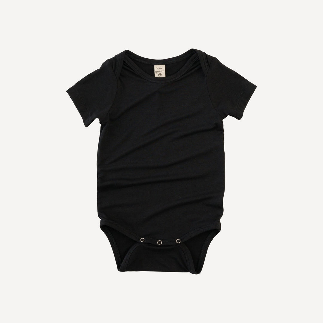 short sleeve lap neck bodysuit | sable | light weight bamboo