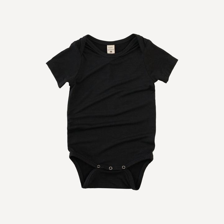 short sleeve lap neck bodysuit | sable | light weight bamboo