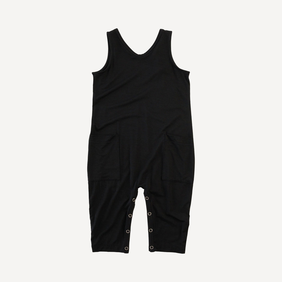 relaxed romper | sable | light weight bamboo