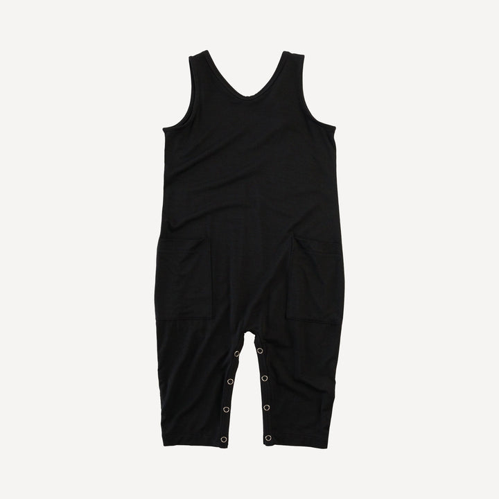 relaxed romper | sable | light weight bamboo