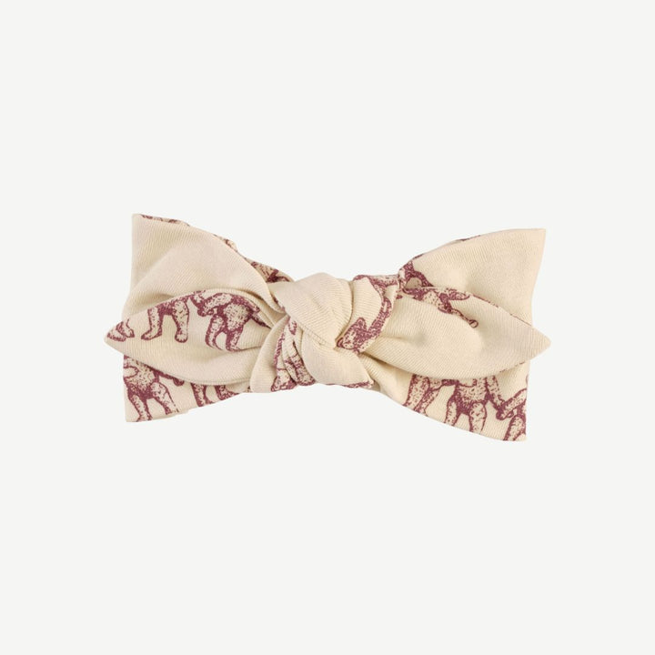 top knot headband | ginger teddy bear | organic cotton flat rib