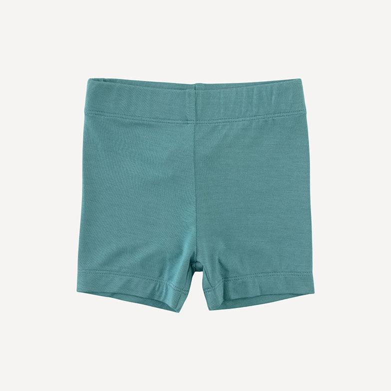 bike short | teal meadow | light weight bamboo
