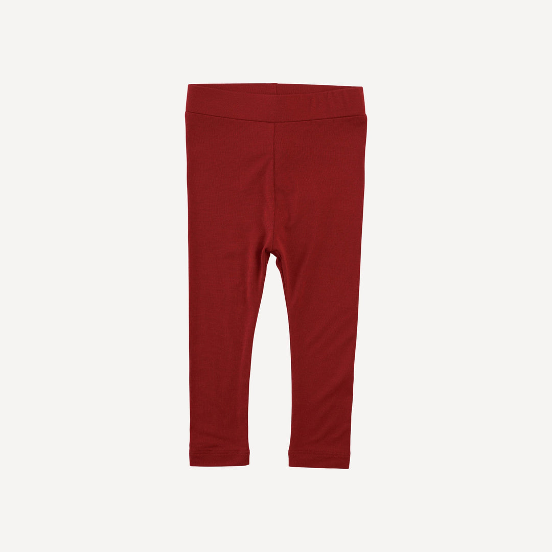 classic skinny legging | ruby red | light weight bamboo