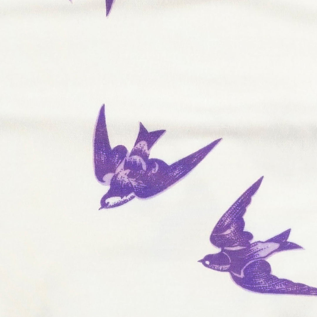long sleeve square neck smocked top | lavender sparrow | modal
