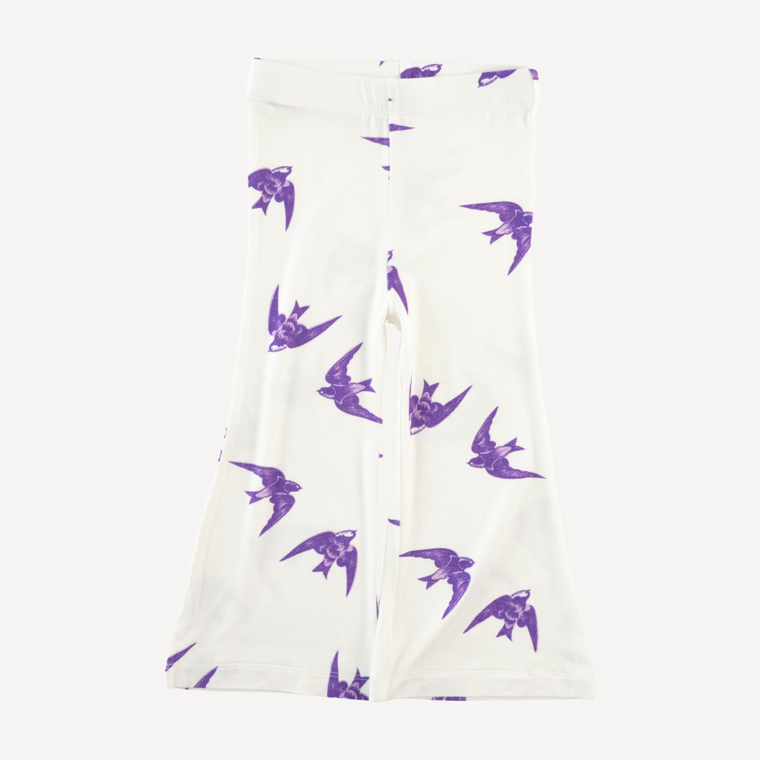 flare leg pant | lavender sparrow | modal
