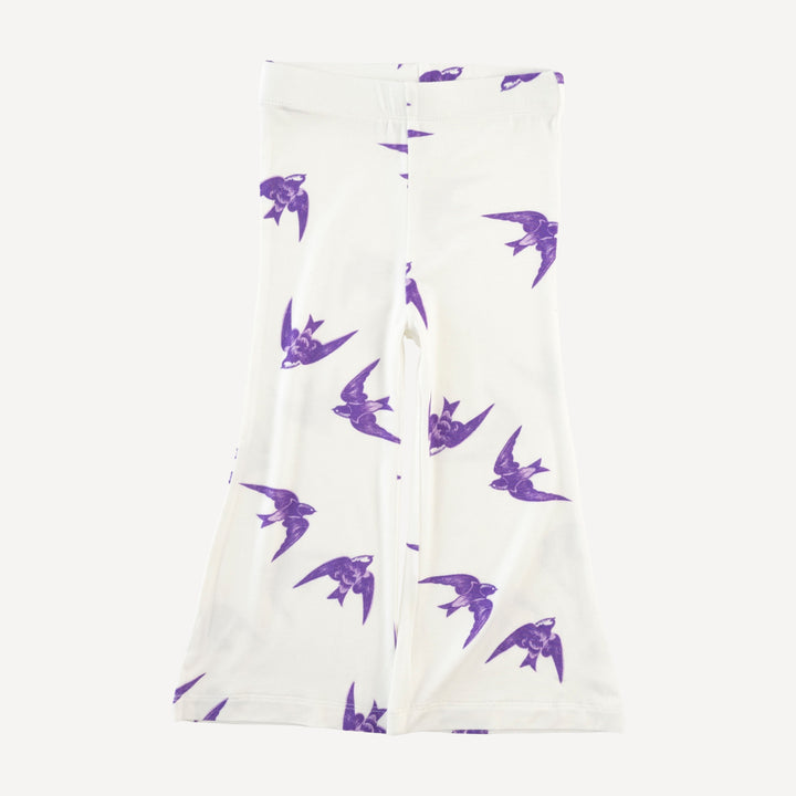flare leg pant | lavender sparrow | modal