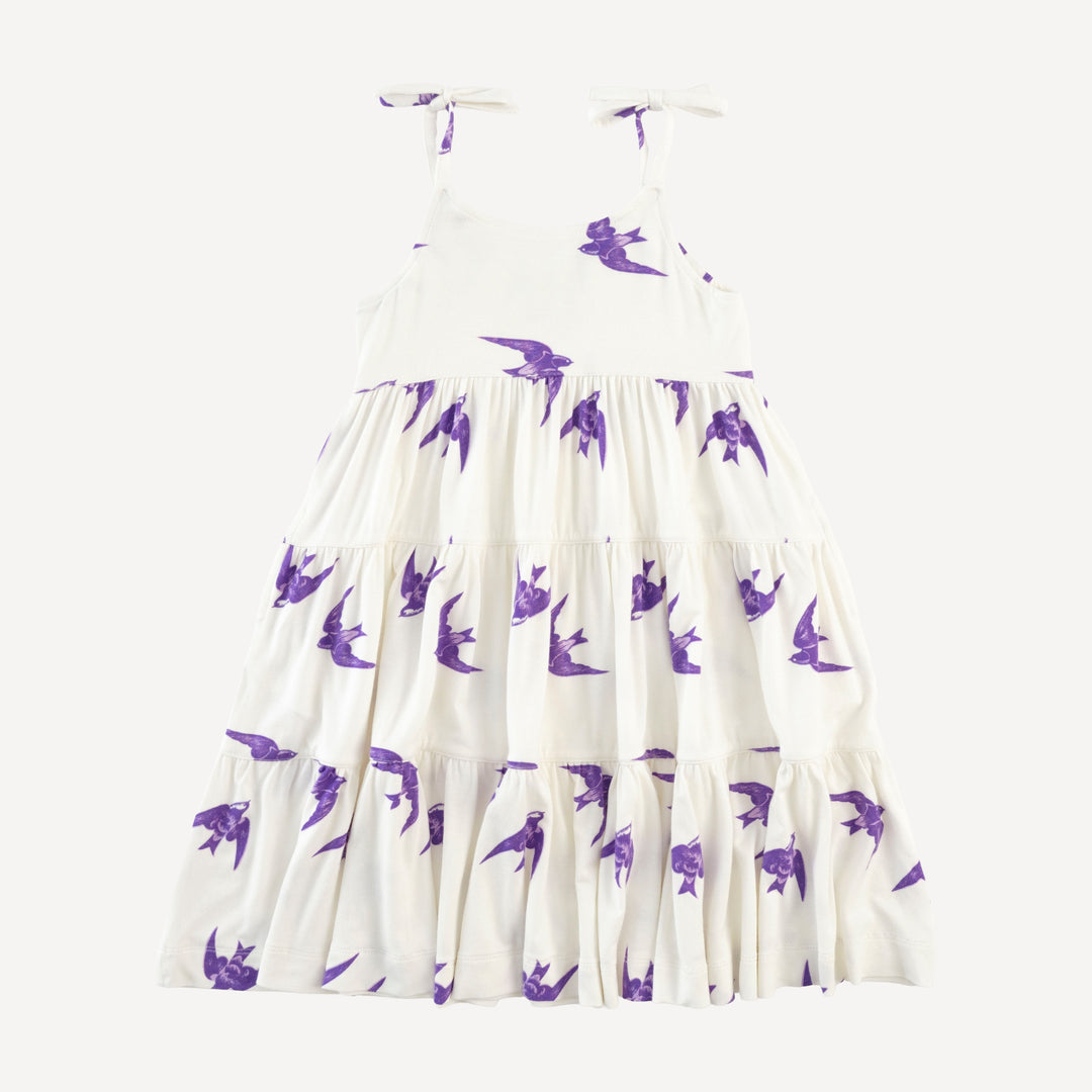 spaghetti tie prairie dress | lavender sparrow | modal