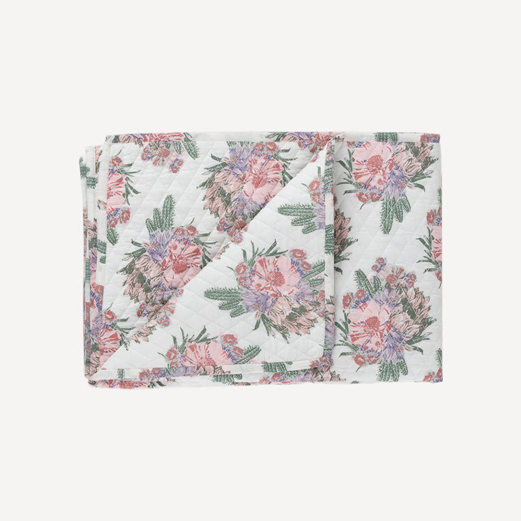 diamond quilt | cactus flower | organic cotton jersey