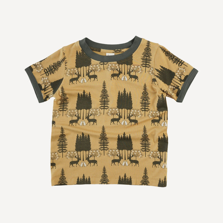 short sleeve ringer tee | taffy magical forest | bamboo