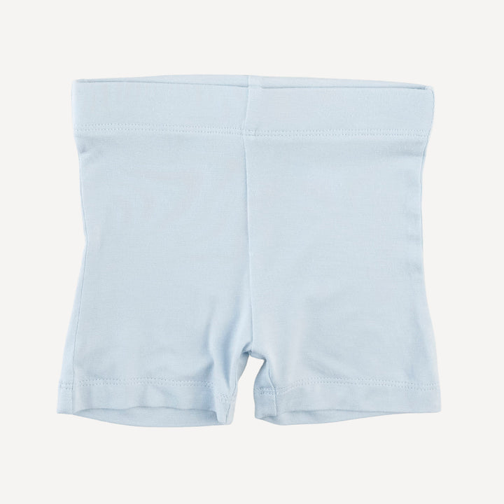short puff sleeve prairie top + bike short set | blue fauna | bamboo