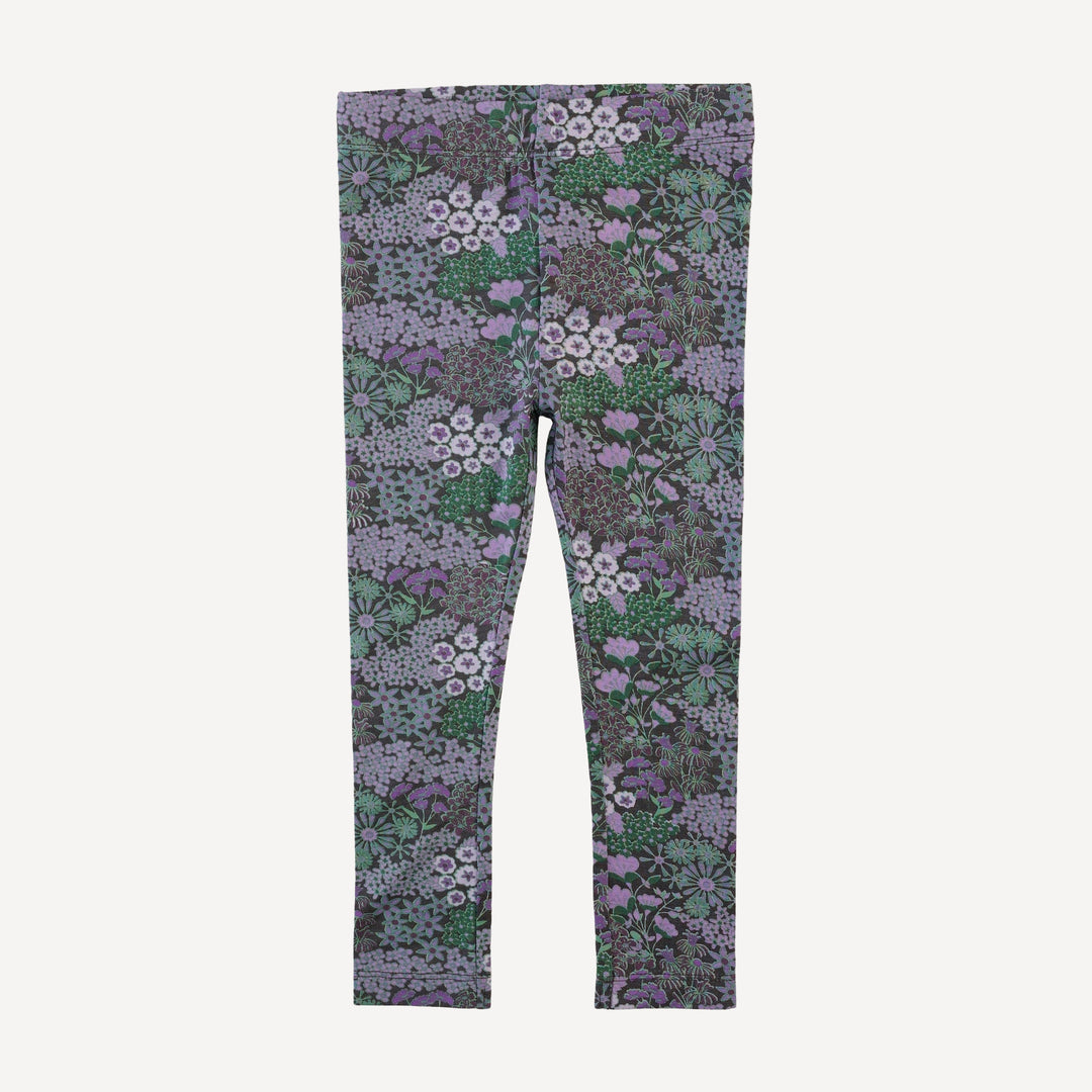classic skinny legging | purple ditsy | bamboo