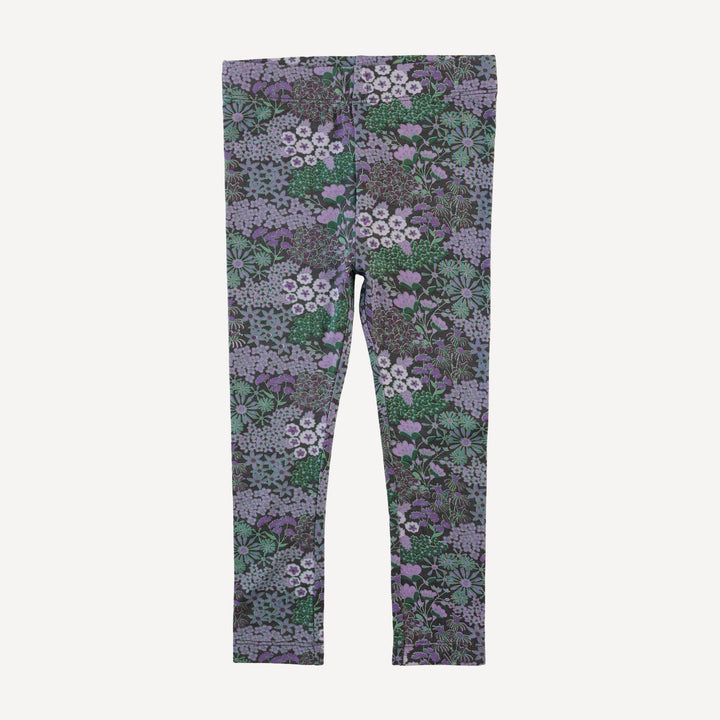 classic skinny legging | purple ditsy | bamboo