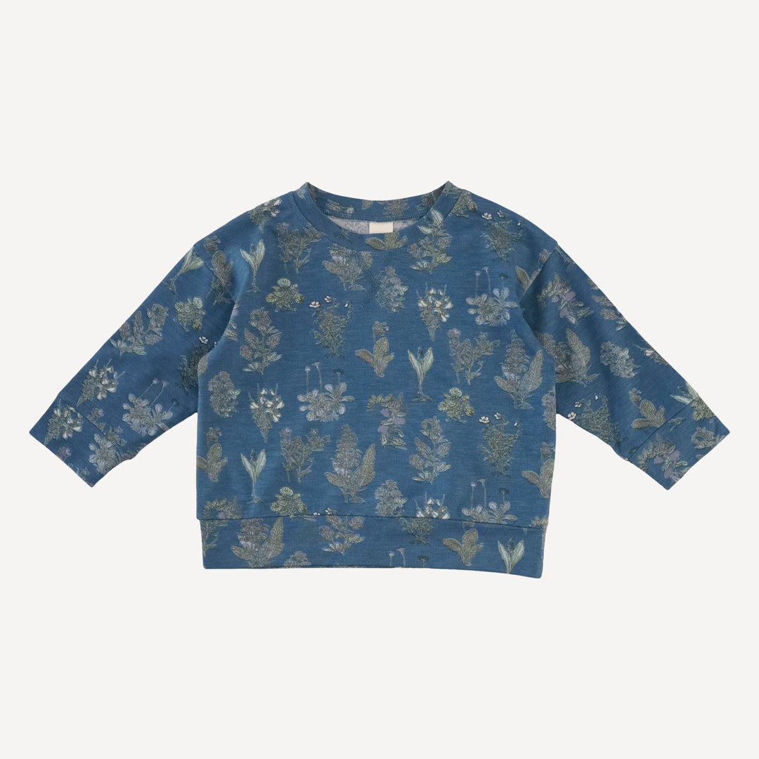 long sleeve relaxed jogger set | blue litho | modal