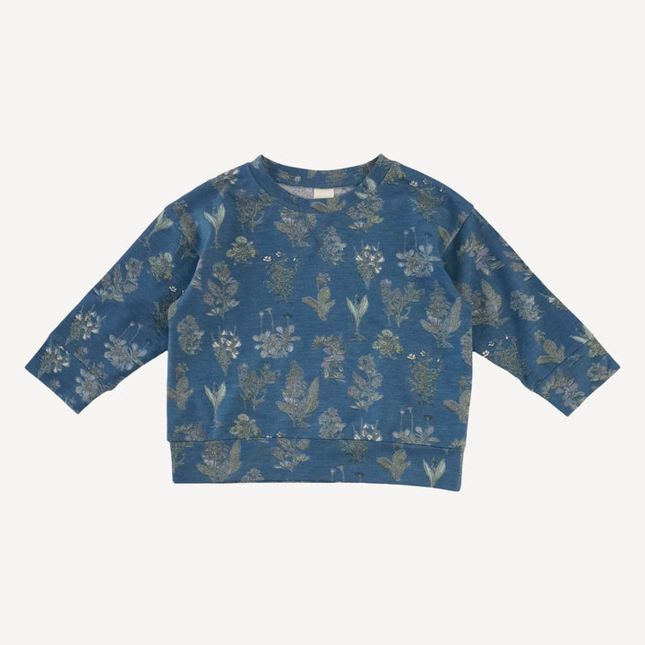 long sleeve relaxed jogger set | blue litho | modal