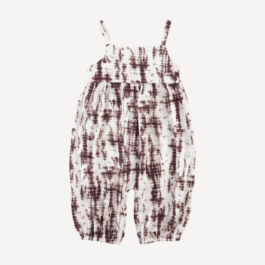 skinny strap jumpsuit | mahogany shibori | modal