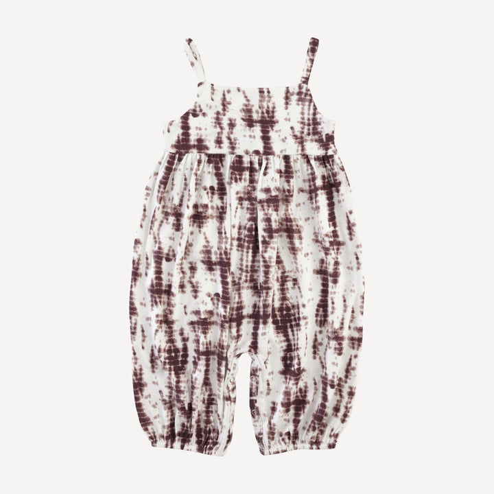 skinny strap jumpsuit | mahogany shibori | modal