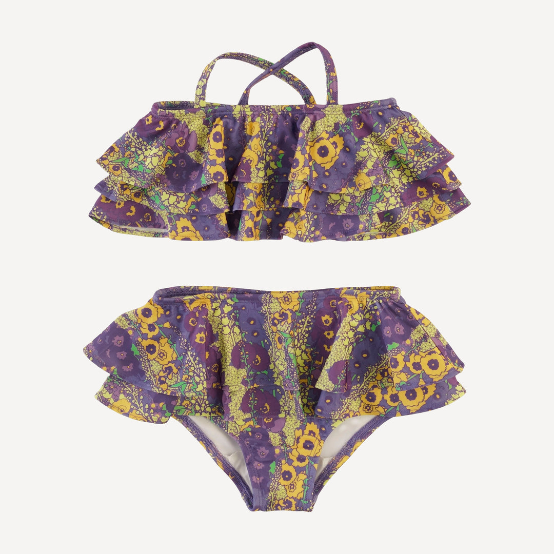 tiered ruffle bikini | violet hollyhock | swim
