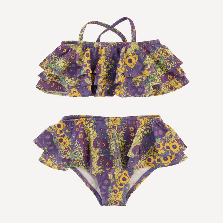 tiered ruffle bikini | violet hollyhock | swim
