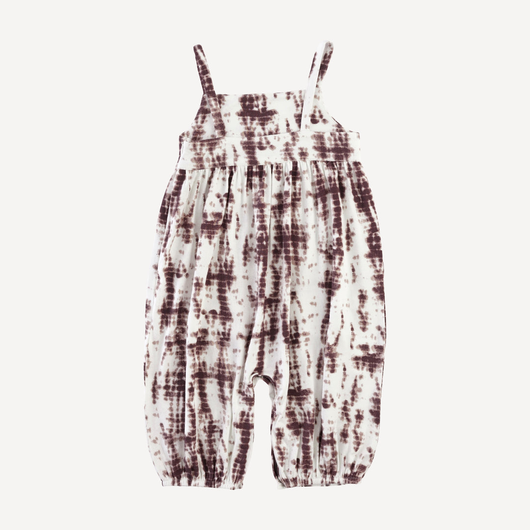 skinny strap jumpsuit | mahogany shibori | modal
