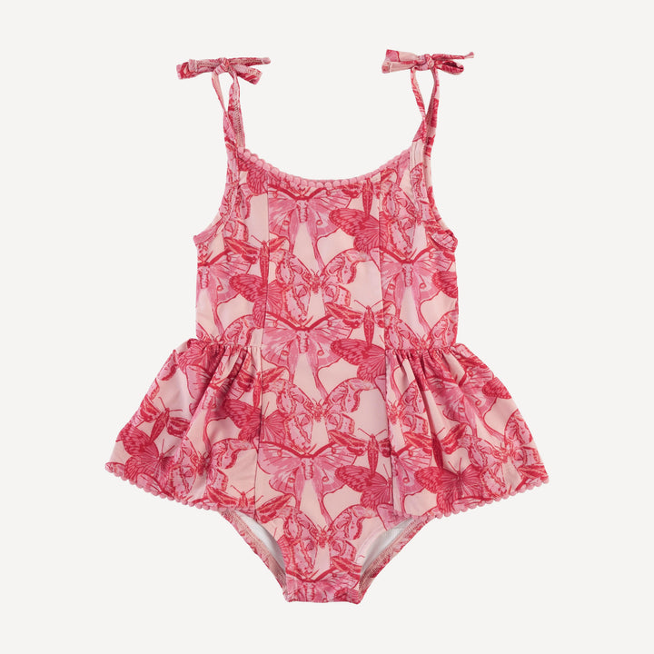 spaghetti tie ballerina pom pom swimsuit | moth wallpaper | swim