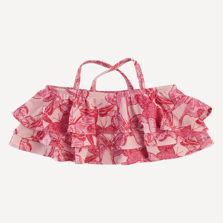 tiered ruffle bikini | moth wallpaper | swim
