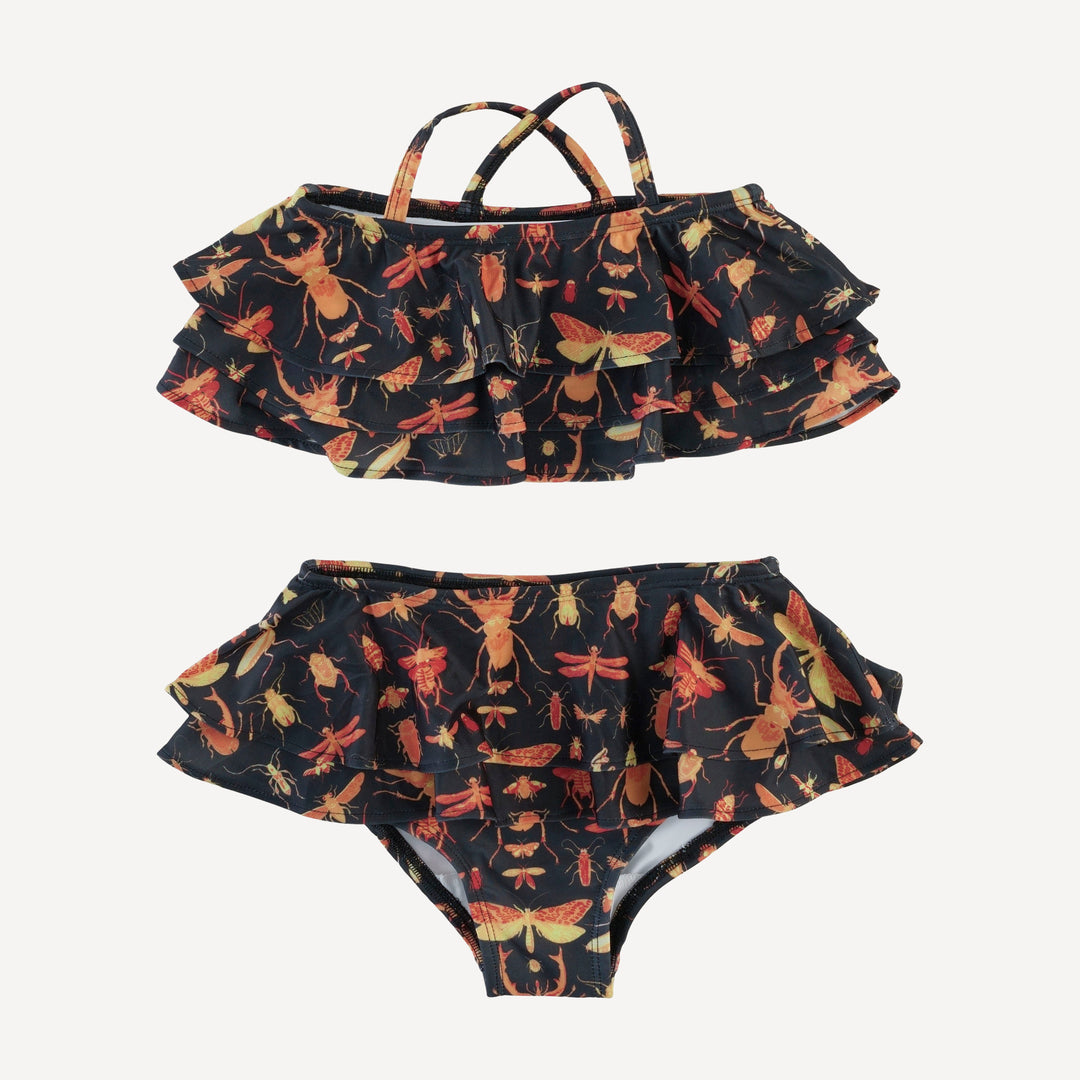 tiered ruffle bikini | insects | swim