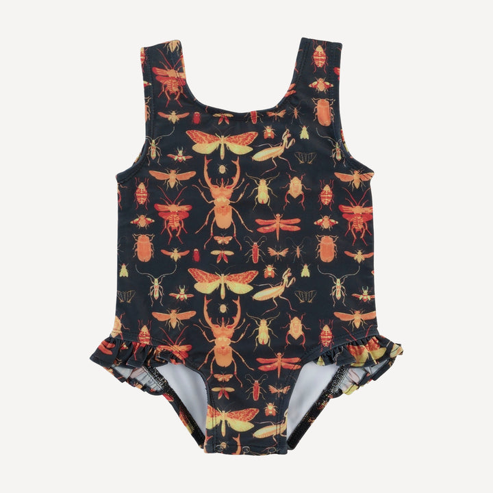 ruffle leg tank swimsuit | insects | swim