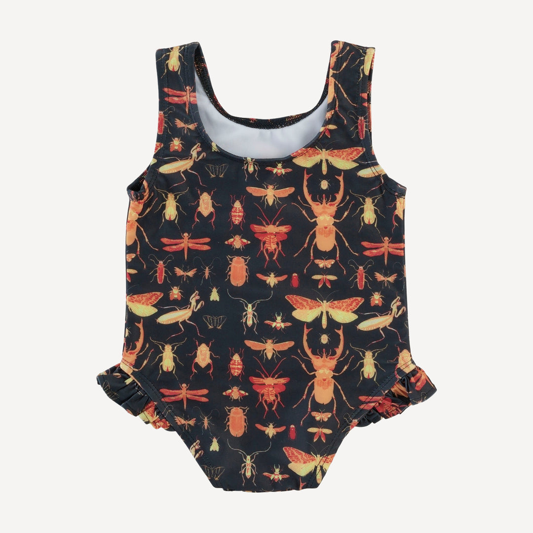 ruffle leg tank swimsuit | insects | swim