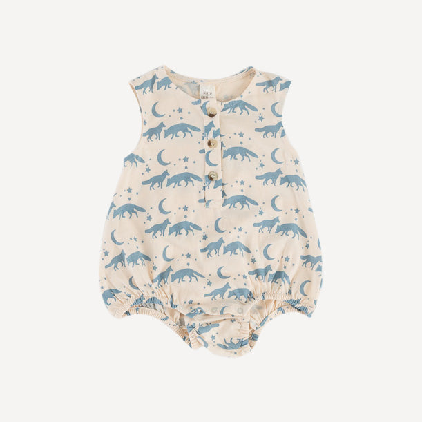 sleeveless henley bubble | coyote moon | organic cotton interlock