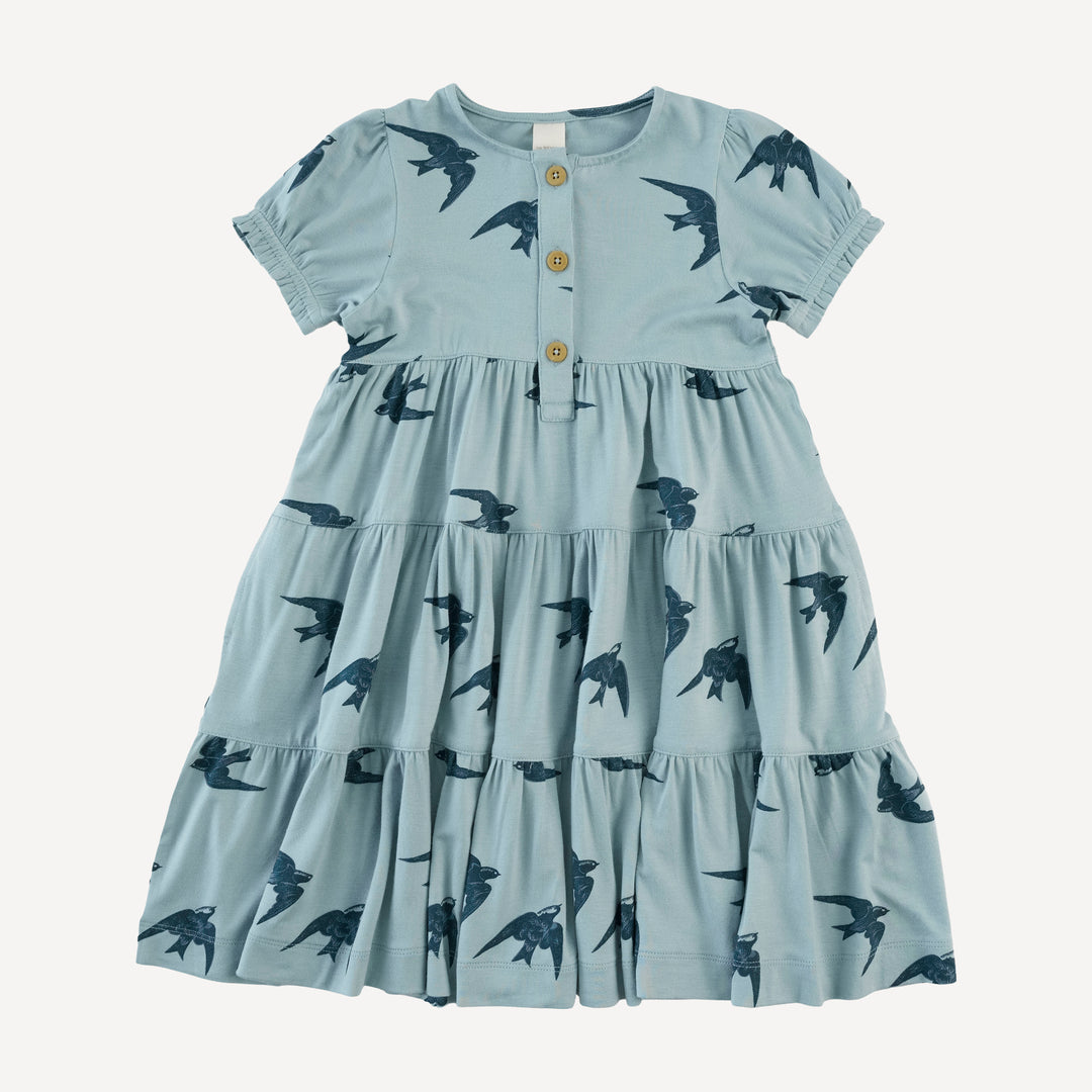 short puff sleeve prairie dress | stone sparrow | modal