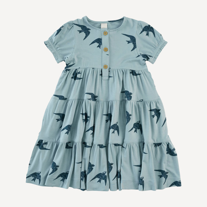 short puff sleeve prairie dress | stone sparrow | modal