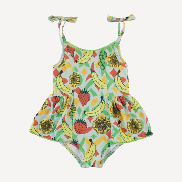 spaghetti tie ballerina pom pom swimsuit | fruit | swim