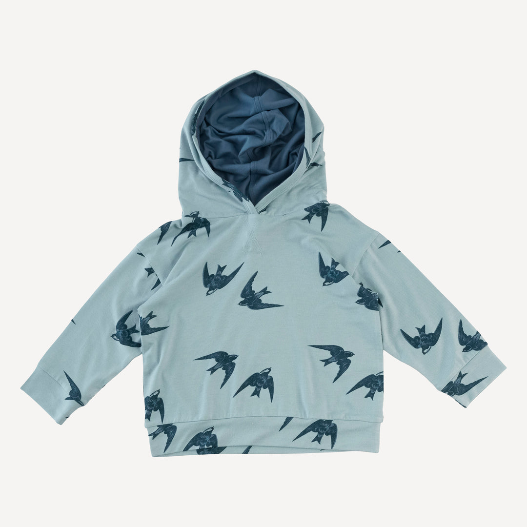 long sleeve boxy topstitch hoodie + relaxed jogger set | stone sparrow | modal